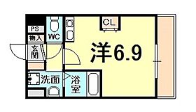 兵庫県西宮市上ケ原二番町（賃貸マンション1R・1階・25.35㎡） その2