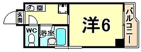 兵庫県西宮市里中町１丁目（賃貸マンション1R・4階・17.98㎡） その2