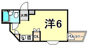 キューブ甲風園  ｜ 兵庫県西宮市甲風園３丁目（賃貸マンション1R・2階・18.24㎡） その2