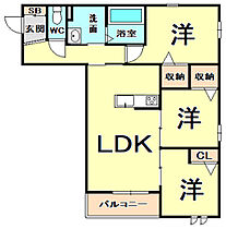 兵庫県西宮市小松町２丁目（賃貸マンション3LDK・2階・70.62㎡） その2