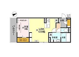 D-RESIDENCE上甲子園 3階1LDKの間取り