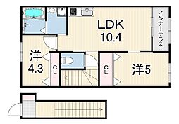 Maison YURI 2LDKの間取図画像