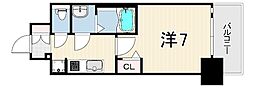 ファーストフィオーレ尼崎グランウエスト 1Kの間取図画像