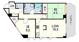 MAINSTAGE武庫之荘 2LDKの間取図画像