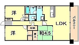 プラウドシティ塚口マークフォレスト 3LDKの間取図画像