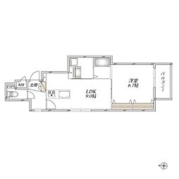 HEBEL MAISON 南武庫之荘 1LDKの間取図画像