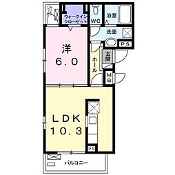 ラッフィナートフィオーレ2 1LDKの間取図画像