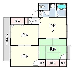 ネオ松ケ本 3DKの間取図画像