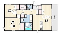 (仮称)尼崎市塚口本町2丁目ヘーベルメゾン 2LDKの間取図画像