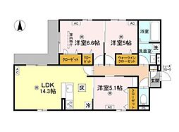 クラシスト南塚口 3LDKの間取図画像