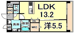 ザクシフ 1LDKの間取図画像