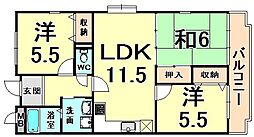 コレクション伊丹 3LDKの間取図画像