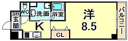 ソレイユ 1Kの間取図画像