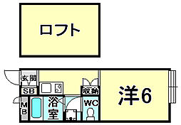 ドメーヌ弥千代 1Kの間取図画像