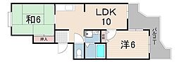 ハイツ・ラ・セーヌ 2LDKの間取図画像