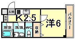 マルタカ 1Kの間取図画像