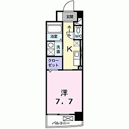 エスペランサ 1Kの間取図画像
