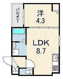 GRAND BLISS 1LDKの間取図画像