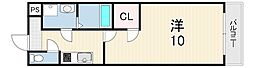 フジパレス立花ノース 1Kの間取図画像