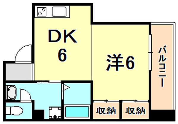 キリンハイム ｜兵庫県神戸市中央区布引町１丁目(賃貸マンション1DK・6階・33.68㎡)の写真 その2