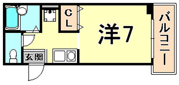 エトワール北口 ｜兵庫県西宮市北昭和町(賃貸マンション1R・3階・23.42㎡)の写真 その2