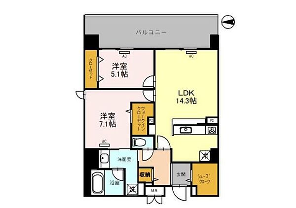 （仮）西宮北口　深津町プロジェクト ｜兵庫県西宮市深津町(賃貸マンション2LDK・7階・67.08㎡)の写真 その2