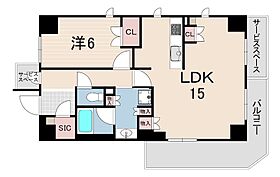 ジオ西宮北口ザ・ソフィア  ｜ 兵庫県西宮市田代町（賃貸マンション1LDK・2階・58.86㎡） その2