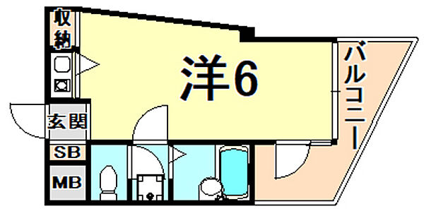 エスリード上甲子園 ｜兵庫県西宮市上甲子園１丁目(賃貸マンション1R・4階・19.55㎡)の写真 その2