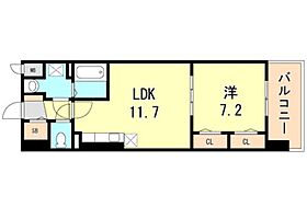 カサアレグリア  ｜ 兵庫県神戸市兵庫区御崎本町１丁目（賃貸マンション1LDK・6階・40.07㎡） その2