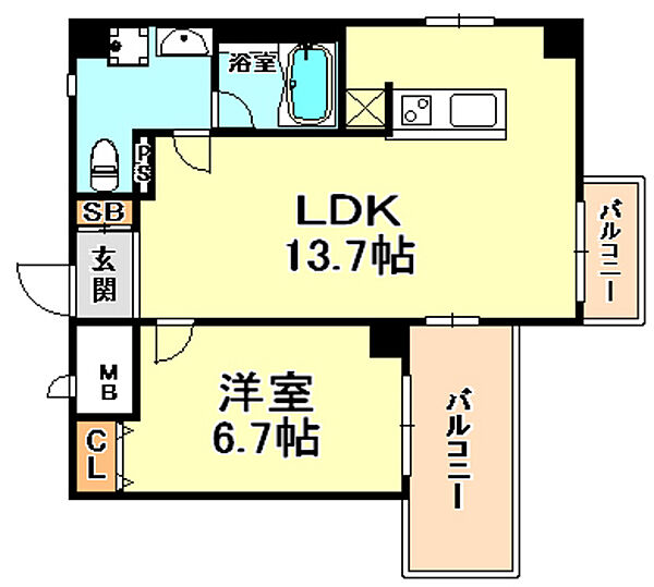 アルミュール甲南山手 ｜兵庫県神戸市東灘区森南町１丁目(賃貸マンション1LDK・7階・42.65㎡)の写真 その2