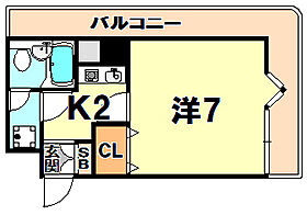 ライオンズマンション三宮東第2  ｜ 兵庫県神戸市中央区東雲通１丁目（賃貸マンション1K・4階・23.05㎡） その2