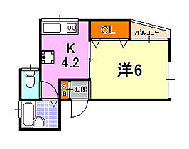 ハイツ中山手  ｜ 兵庫県神戸市中央区中山手通４丁目（賃貸アパート1K・2階・23.00㎡） その2