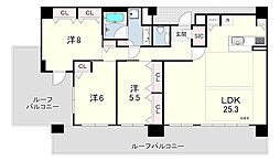 ワコーレ神戸三宮マスターレジデンス 3LDKの間取図画像