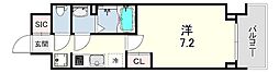 GENOVIA神戸湊川公園 1Kの間取図画像