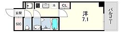 GENOVIA神戸湊川公園 1Kの間取図画像