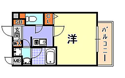 KAISEI神戸海岸通 11階1Kの間取り
