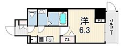 CREST TAPP DITA 神戸西パークフロント 1Kの間取図画像