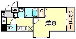 エスティロアール神戸駅前 1Kの間取図画像