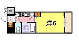 エステムコート神戸・県庁前 1Kの間取図画像