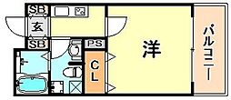 SANKOCENTREURBAN 1Kの間取図画像