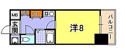 リーガル神戸元町 ワンルームの間取図画像