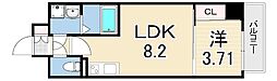 LIVIAZKOBELaMer 1LDKの間取図画像