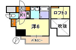 エステムコート神戸県庁前3フィエルテ 1Kの間取図画像