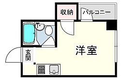 ロイヤルハイツ武庫之荘 ワンルームの間取図画像