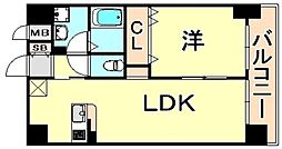 CITYSPIRE新神戸 1LDKの間取図画像