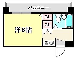 ダンディライオン灘 1Kの間取図画像