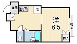 ロッコーガーデンホームズ ワンルームの間取図画像