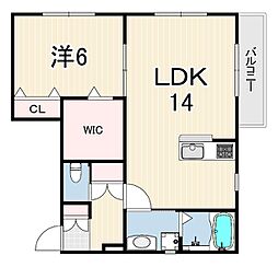 グリーンメゾン 1LDKの間取図画像