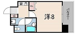 ラナップスクエア三宮プライム 1Kの間取図画像