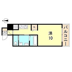 S-FORT神戸神楽町 ワンルームの間取図画像